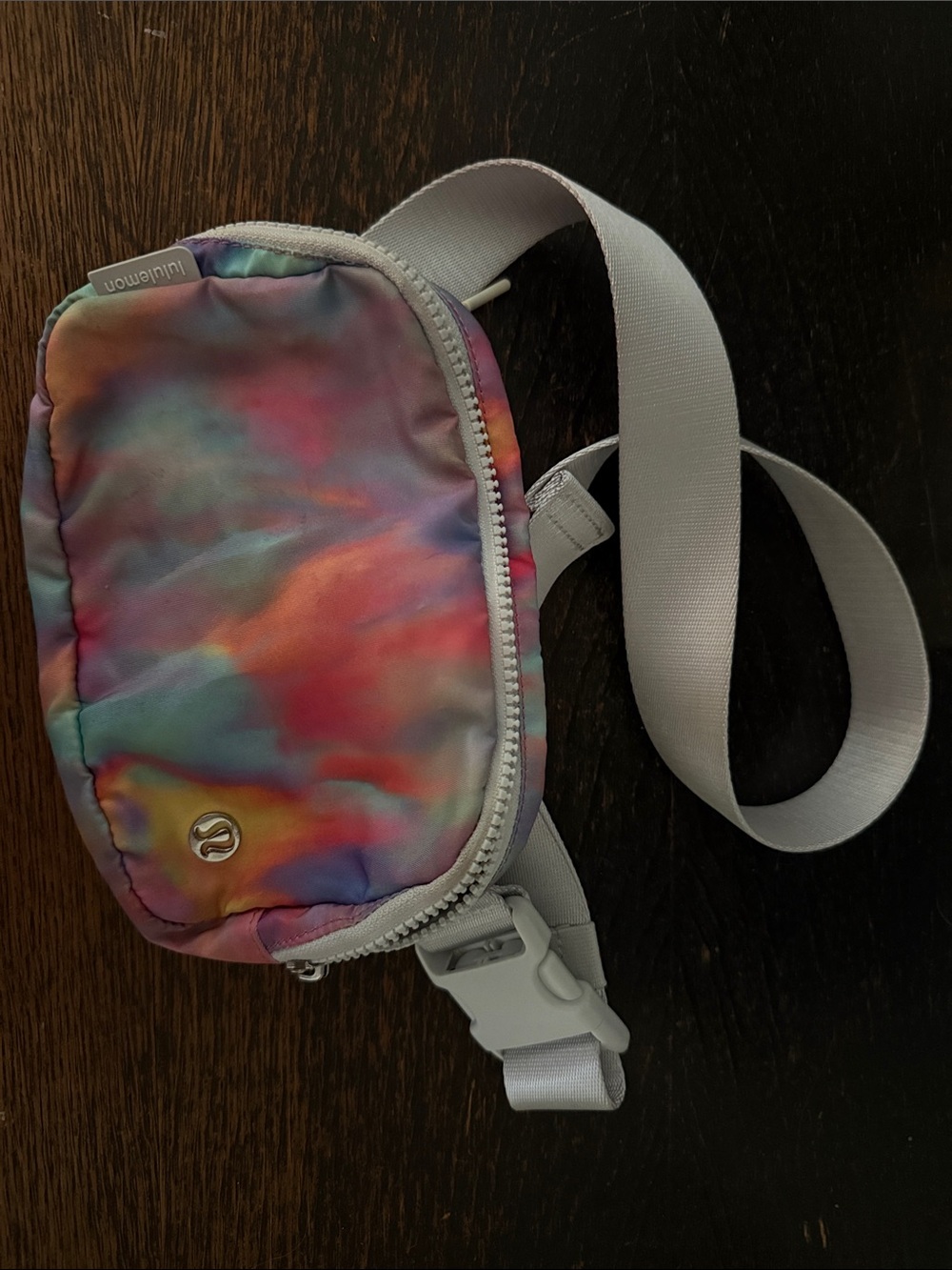 lululemon athletica Pastel Tie-Dye Belt Bag with White Strap